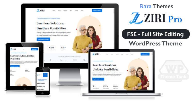 Download Ziri Pro FSE Business WordPress theme with Core Web Vitals optimized